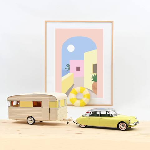 DS 19 Jonquille Yellow + Caravan Digue Panoramic