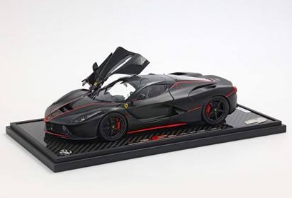 LaFerrari Matt black with stripes Fernando Alonso real carbon base