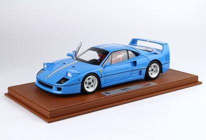 F40 Light Blue with italian flag stripe and rims -Kyosho