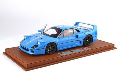 F40 Light Blue with italian flag stripe and rims -Kyosho