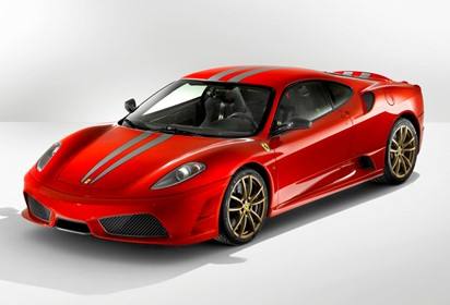 430 Scuderia open diecast F1 Met Red - Dark gray stripes - gold rims - polyfoam pack