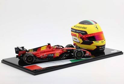 Ferrari SF-23 GP ITALY Monza - Leclerc DIECAST MODEL AND HELMET