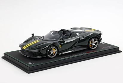 SP3 Daytona open roof British Green and stripe