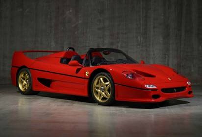Ferrari F50 Spider and gold rims