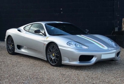 360 Challenge Stradale Argento Nurburgring with italian stripe