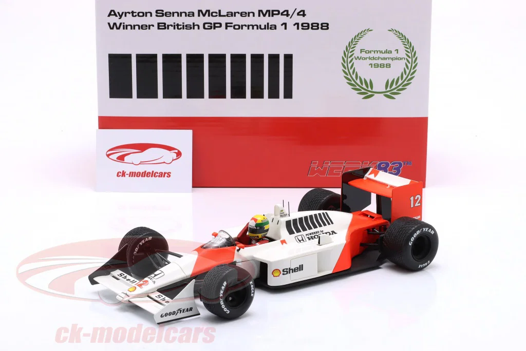 Ayrton Senna McLaren MP4/4 #12 Winner British GP Formula 1 World champion 1988