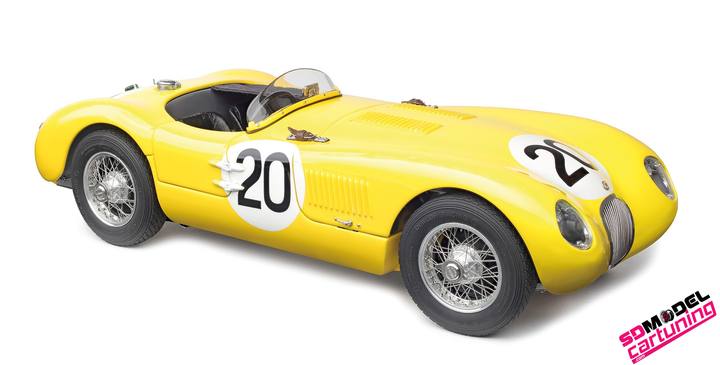 Jaguar C-Type yellow Ecurie Francorchamps 24H France #20