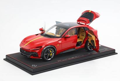 Purosangue diecast panoramic roof Rosso Corsa and stripe
