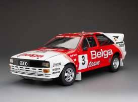 1983 Audi Quattro A1 #3 M.Duez/W.Lux Winner Lotto Haspengouw Rally, red/white