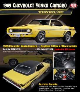 Chevrolet Yenko Camaro SC, yellow with black roof