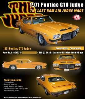 GTO Judge *the Last Ram Air Judge Made*, orange orbit wit... Pontiac GTO Judge *the Last Ram Air Judge Made*, orange orbit with tan interior