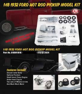 Ford 1932 Ford Hot Rod Pick-up Metal Model Kit, grey primer