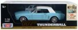 Ford Mustang Hard Top *James Bond Thunderball*, blue with white roof.