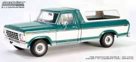 F-100 Ranger, dark jade metallic and wimbledon white Tu-Tone... Ford F-100 Ranger, dark jade metallic and wimbledon white Tu-Tone and Deluxe Box Cover