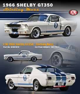 1966 Shelby GT350 #7 Stirling Moss, white/blue stripes