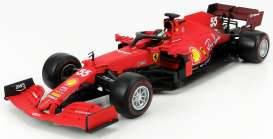 2021 Ferrari F1 SF21 #55 Carlos Sainz Racing Car, red