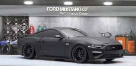 Ford Mustang GT 5.0 coupe Right Hand Drive, matt black High End Diecast Modelcar with lots of Opening Parts. See the Video for how well made this New Ford Mustang is and also to see all the options you have to modify this model