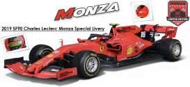 2019 Ferrari F1 SF90 #16 Charles LeClerc *Monza Special Livery* Racing Car, red