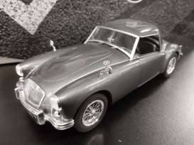 MGA MKI A1500 closed hard top. Diecast model with opening front doors,... MGA MKI A1500 closed hard top. Diecast model with opening front doors, steel grey (motip 51073) .