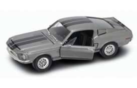 Ford Shelby Mustang GT-500KR, tungsten grey with black stripes.