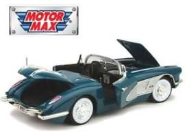 Corvette, green-blue/silver