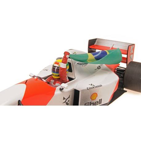 Ford MP4/8 Dirty version with flag Ayrton Senna F1 Winner Australie 1993