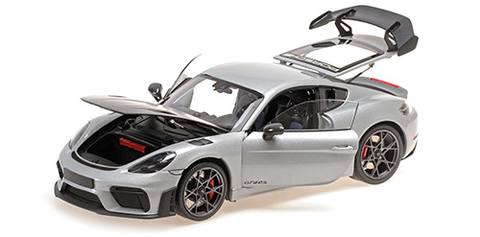 CAYMAN GT4 RS – -SILVER METALLIC W/ WEISSACH PACKAGE
