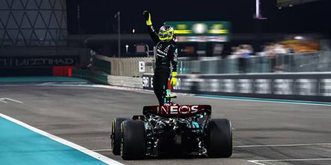 PETRONAS FORMULA ONE TEAM F1 W15 E PERFORMANCE – LEWIS HAMILTON – LAST RACE MERCEDES GP – ABU DHABI GP 2024 W/FIGURINE