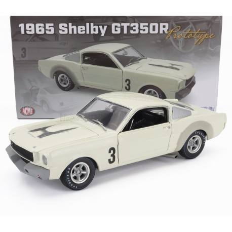 Ford Mustang Shelby GT350 Coupe n3 Prototype 1965 White Grey Acme Models