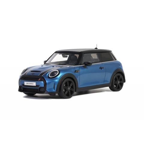 Mini Cooper S Island Blue + White Stripes